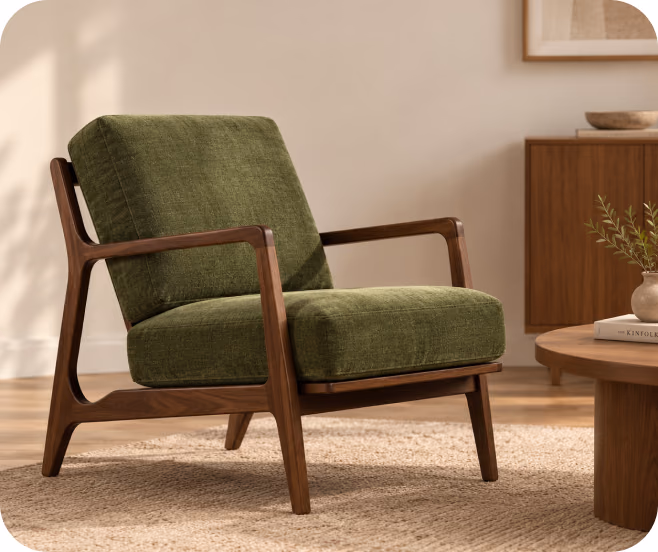 Arlo Lounge Chair in a bright living room